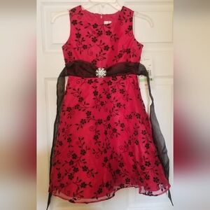Rare Editions Girl's Red and Black Dress Size 8